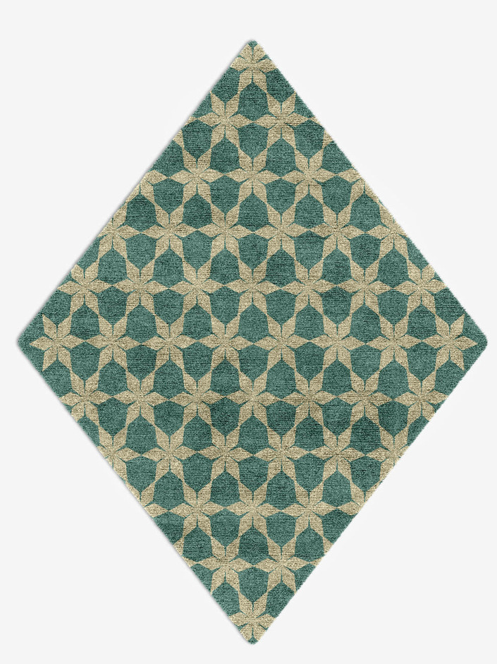 Altair Geometric Diamond Hand Knotted Bamboo Silk Custom Rug by Rug Artisan