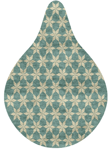Altair Geometric Drop Hand Knotted Bamboo Silk Custom Rug by Rug Artisan