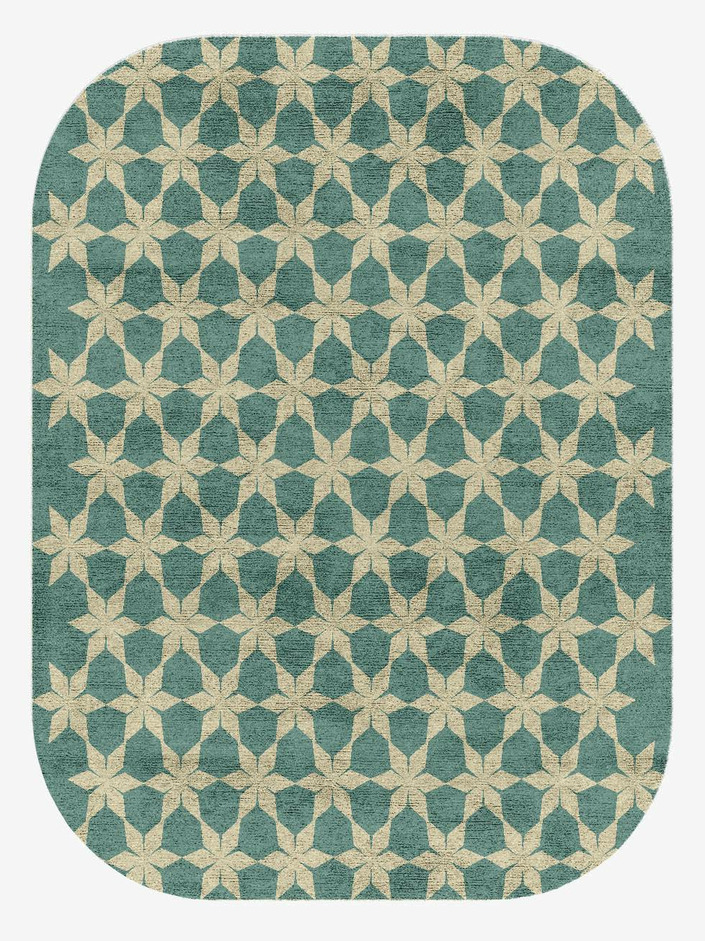 Altair Geometric Oblong Hand Knotted Bamboo Silk Custom Rug by Rug Artisan