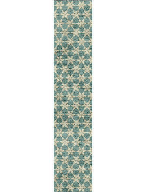 Altair Geometric Runner Hand Knotted Bamboo Silk Custom Rug by Rug Artisan