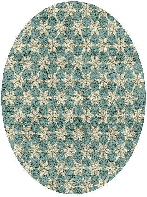 Altair Geometric Oval Hand Tufted Bamboo Silk Custom Rug by Rug Artisan
