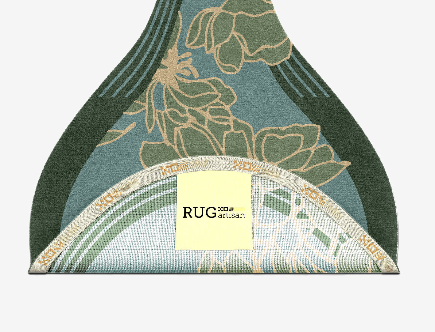 Amaryllis Field of Flowers Drop Hand Knotted Tibetan Wool Custom Rug by Rug Artisan