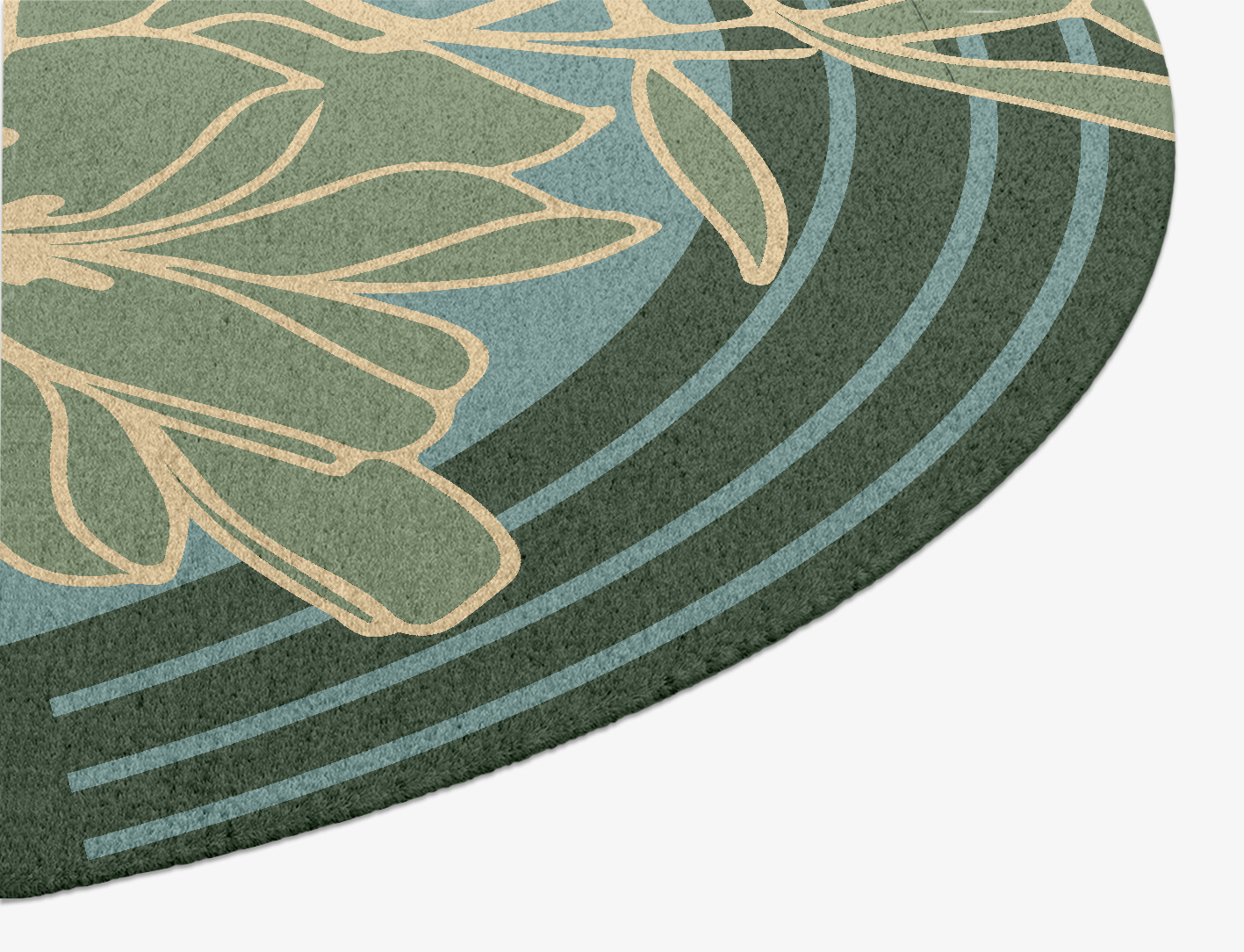 Amaryllis Field of Flowers Oval Hand Knotted Tibetan Wool Custom Rug by Rug Artisan