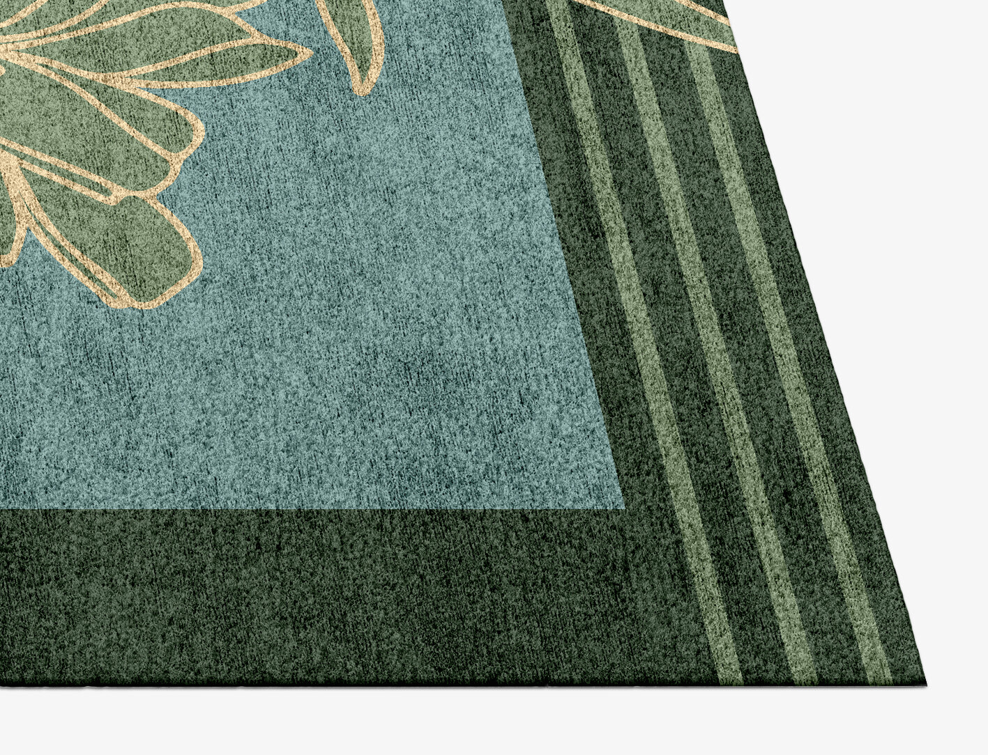 Amaryllis Field of Flowers Rectangle Hand Knotted Bamboo Silk Custom Rug by Rug Artisan