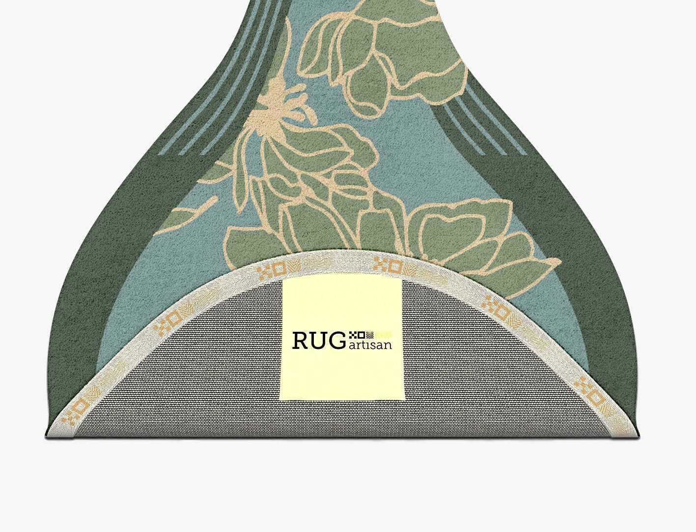 Amaryllis Field of Flowers Drop Hand Tufted Pure Wool Custom Rug by Rug Artisan