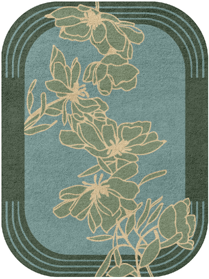 Amaryllis Field of Flowers Oblong Hand Tufted Pure Wool Custom Rug by Rug Artisan