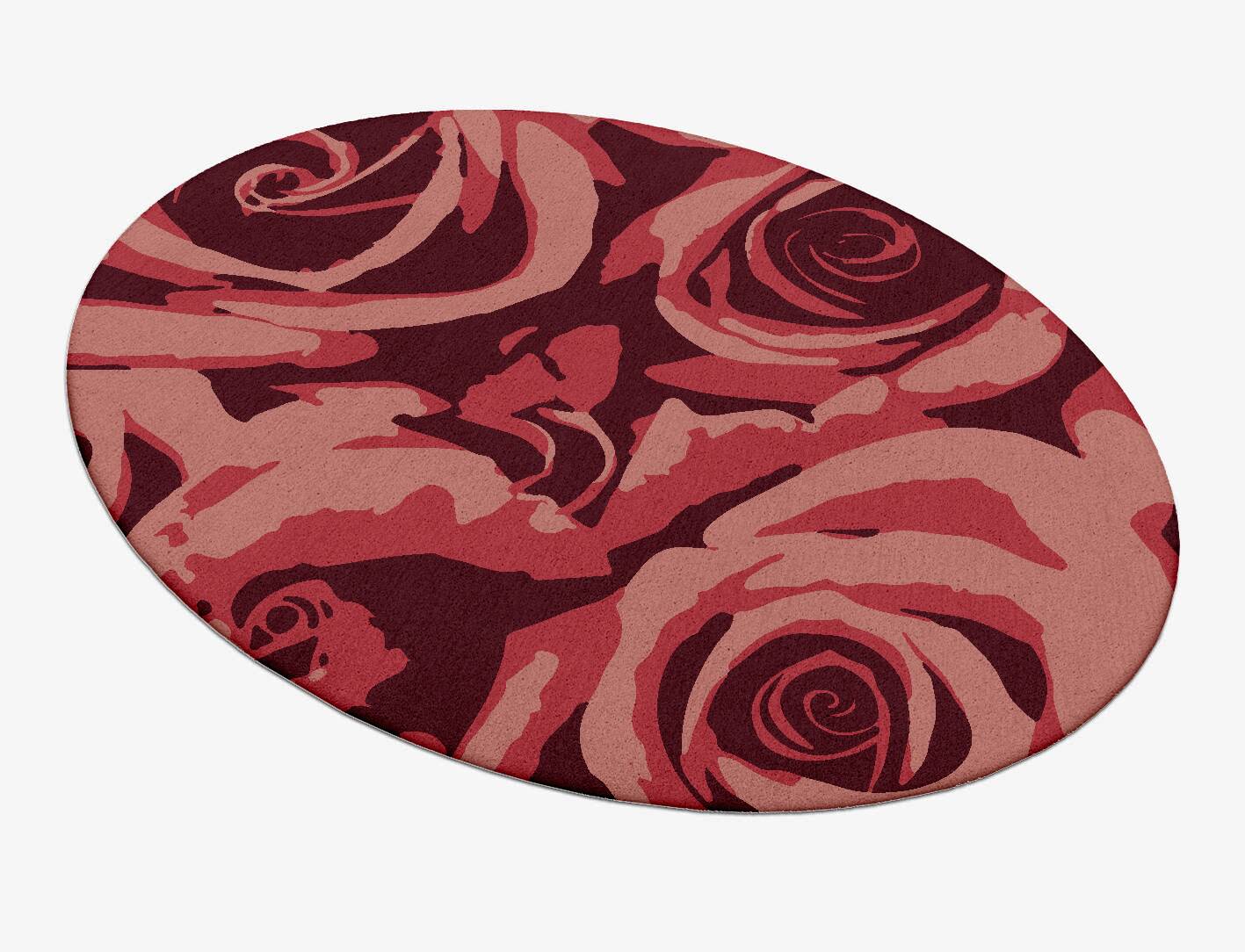Ambrosi Floral Oval Hand Tufted Pure Wool Custom Rug by Rug Artisan