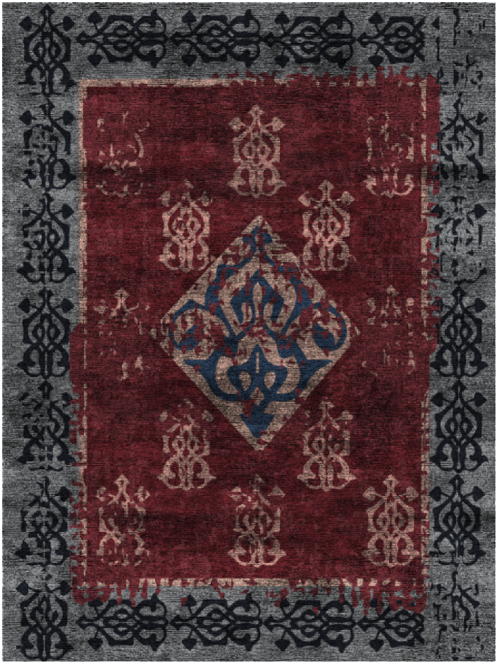 Amity Vintage Rectangle Hand Knotted Bamboo Silk Custom Rug by Rug Artisan