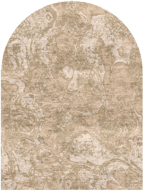 Amoeba Surface Art Arch Hand Knotted Bamboo Silk Custom Rug by Rug Artisan