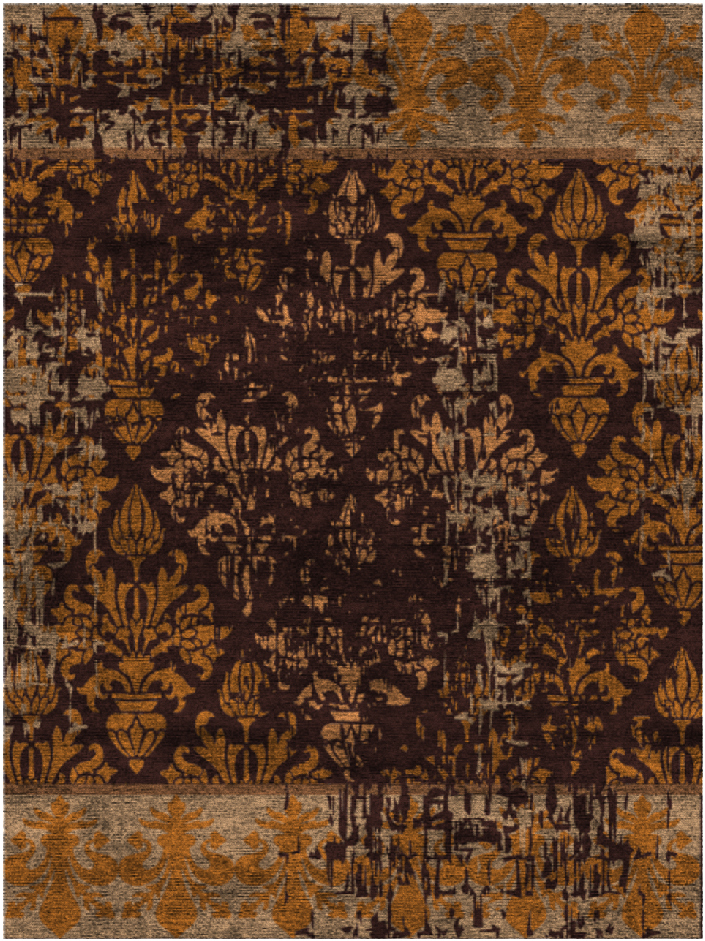 Amphora Vintage Rectangle Hand Knotted Bamboo Silk Custom Rug by Rug Artisan