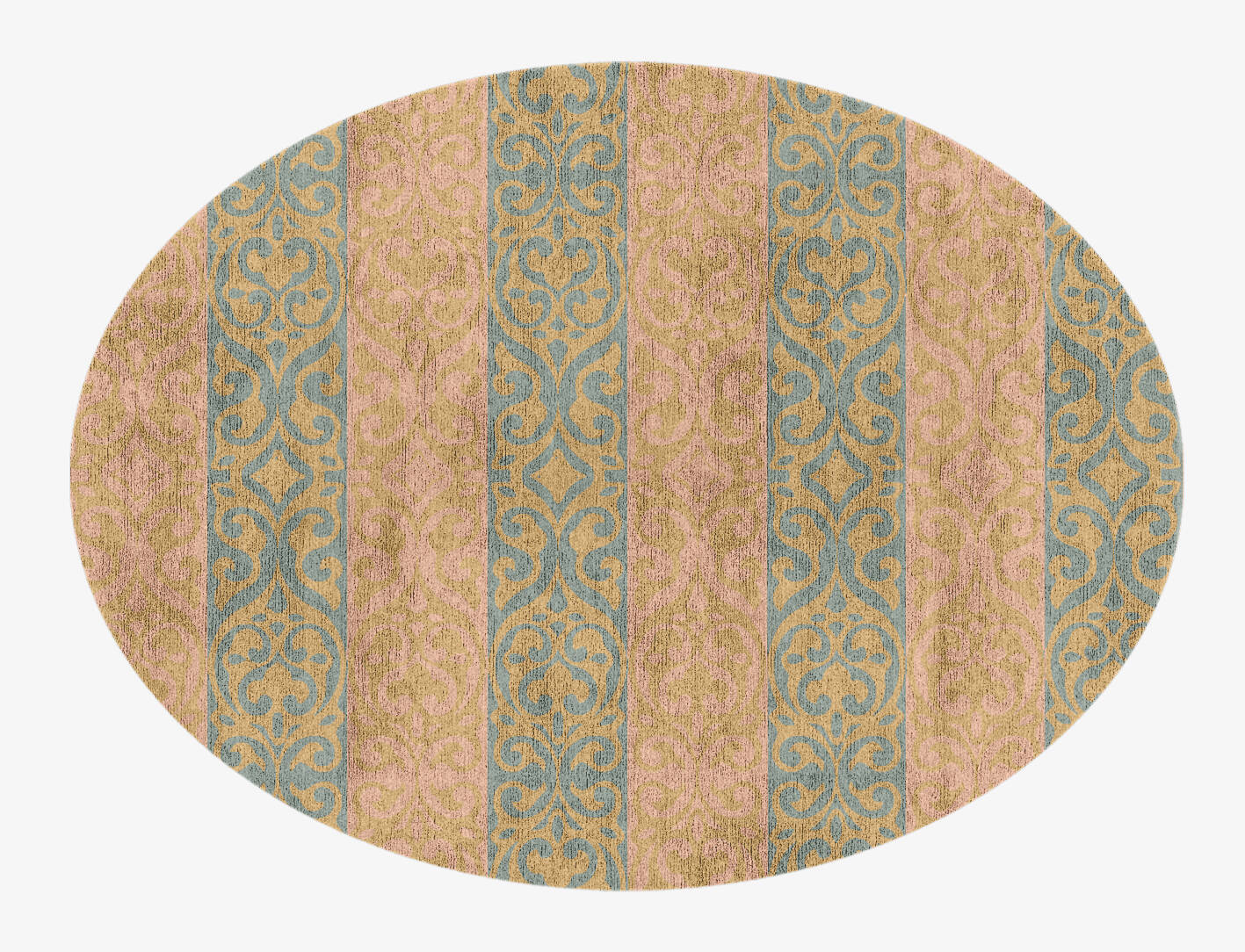 Amyah Blue Royal Oval Hand Knotted Bamboo Silk Custom Rug by Rug Artisan