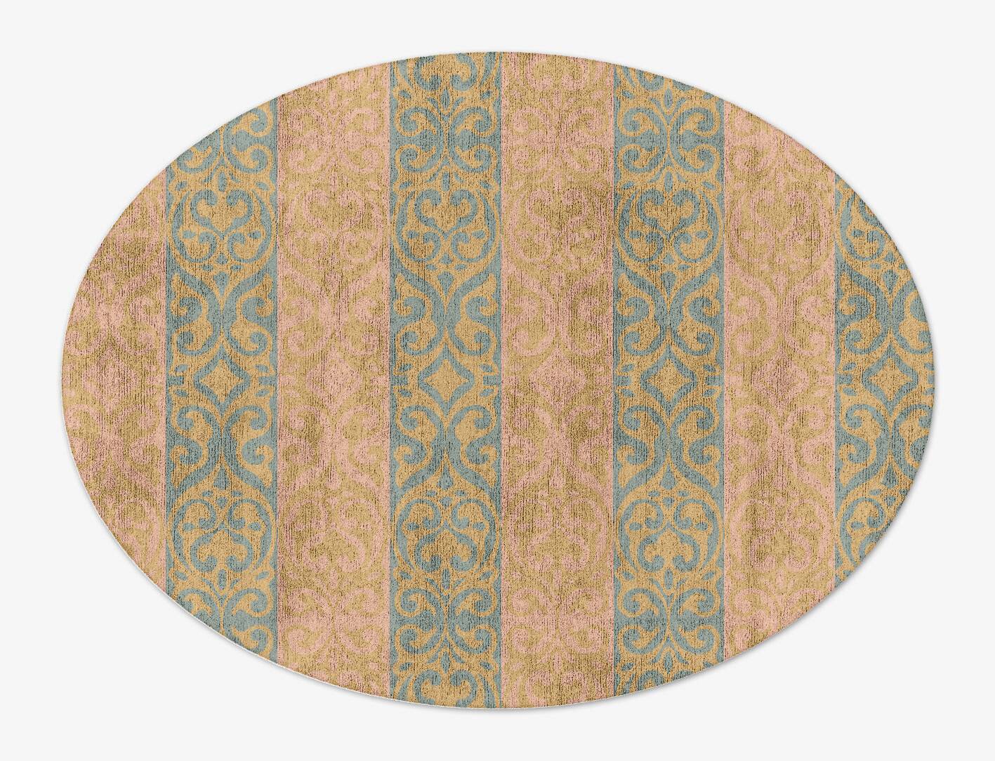 Amyah Blue Royal Oval Hand Tufted Bamboo Silk Custom Rug by Rug Artisan