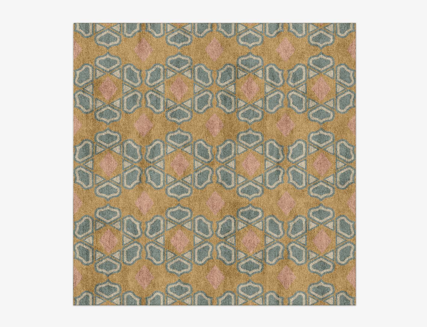 Anahella Blue Royal Square Hand Knotted Bamboo Silk Custom Rug by Rug Artisan