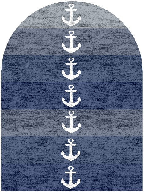 Anchor Kids Arch Hand Knotted Bamboo Silk Custom Rug by Rug Artisan
