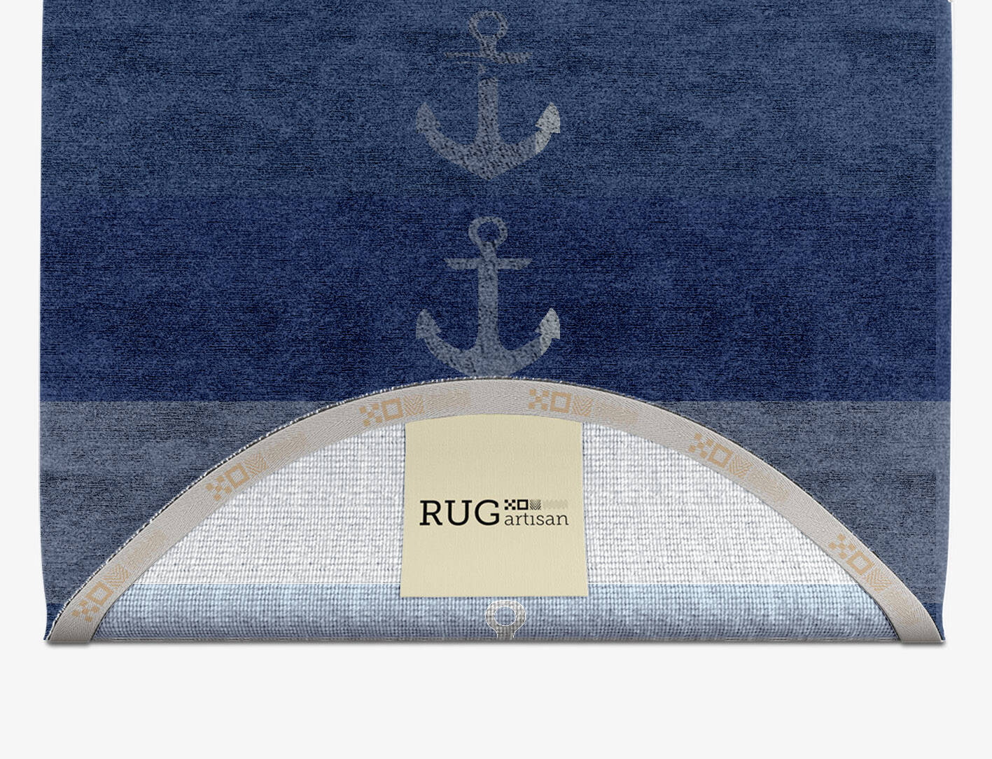 Anchor Kids Capsule Hand Knotted Bamboo Silk Custom Rug by Rug Artisan