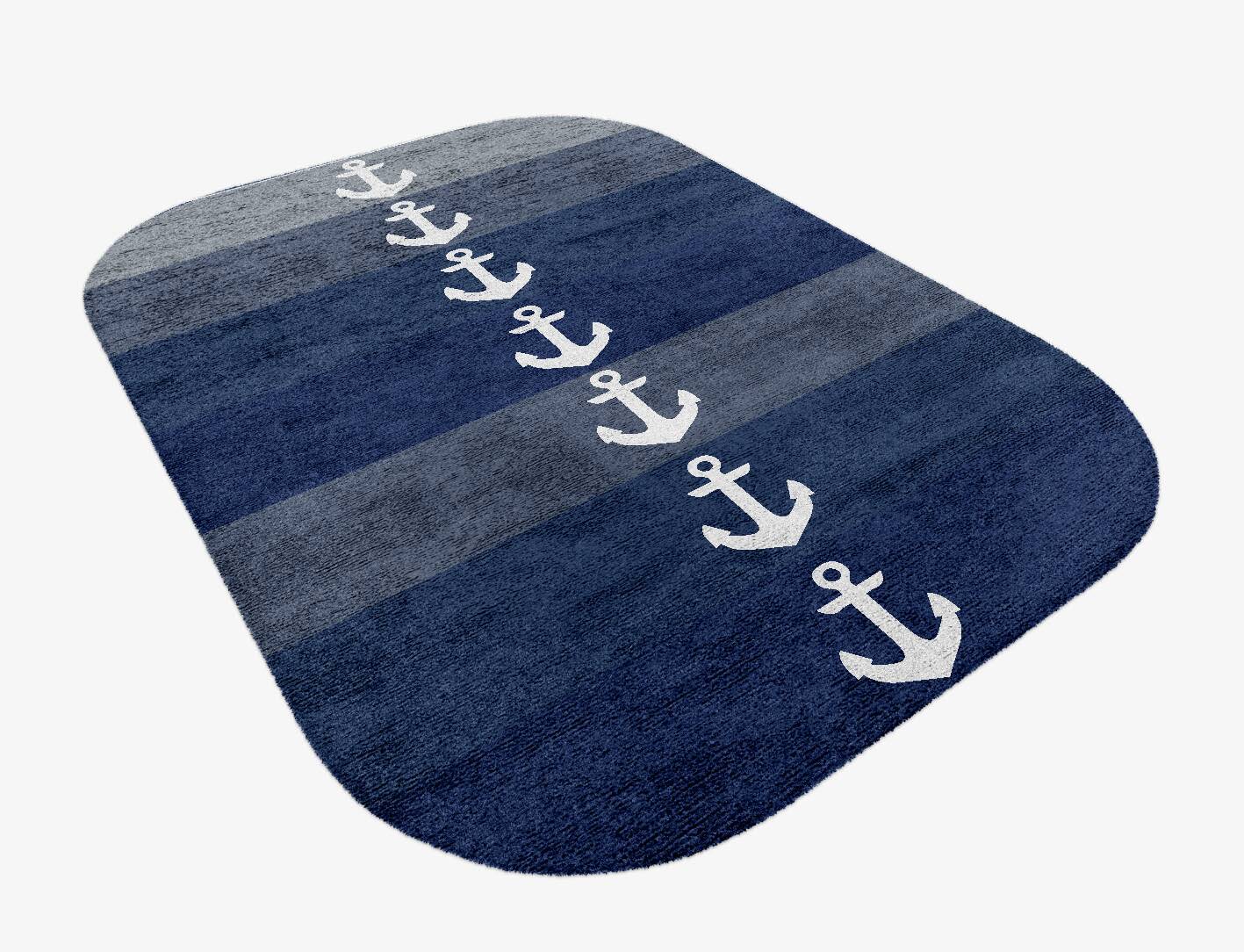 Anchor Kids Oblong Hand Knotted Bamboo Silk Custom Rug by Rug Artisan