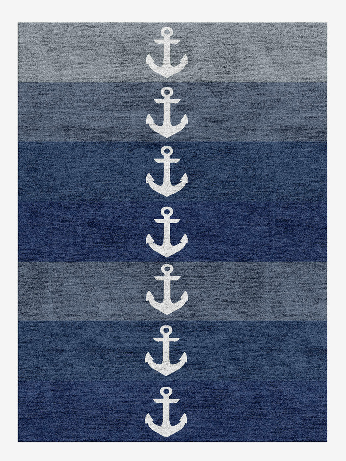 Anchor Kids Rectangle Hand Knotted Bamboo Silk Custom Rug by Rug Artisan