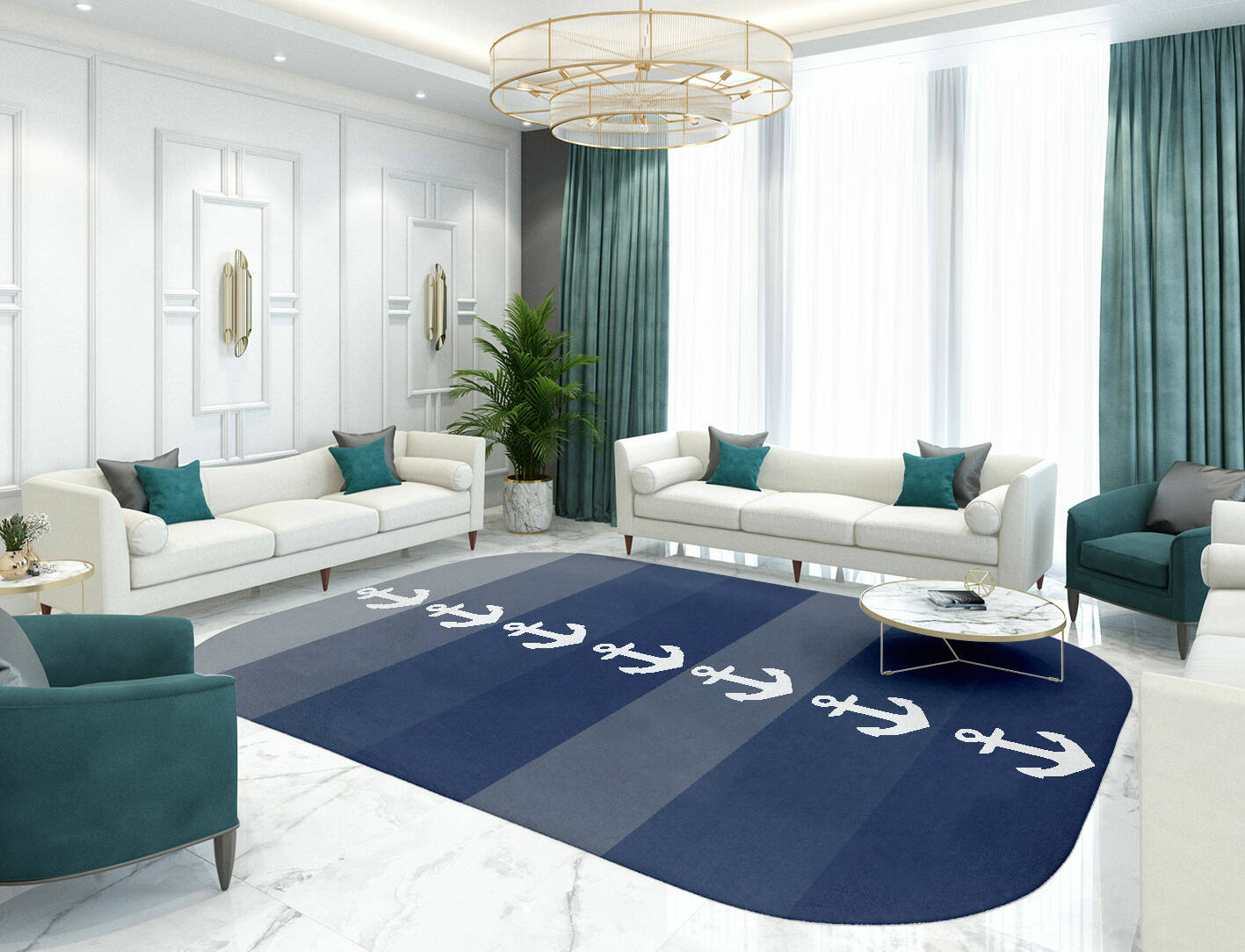 Anchor Kids Oblong Hand Tufted Pure Wool Custom Rug by Rug Artisan
