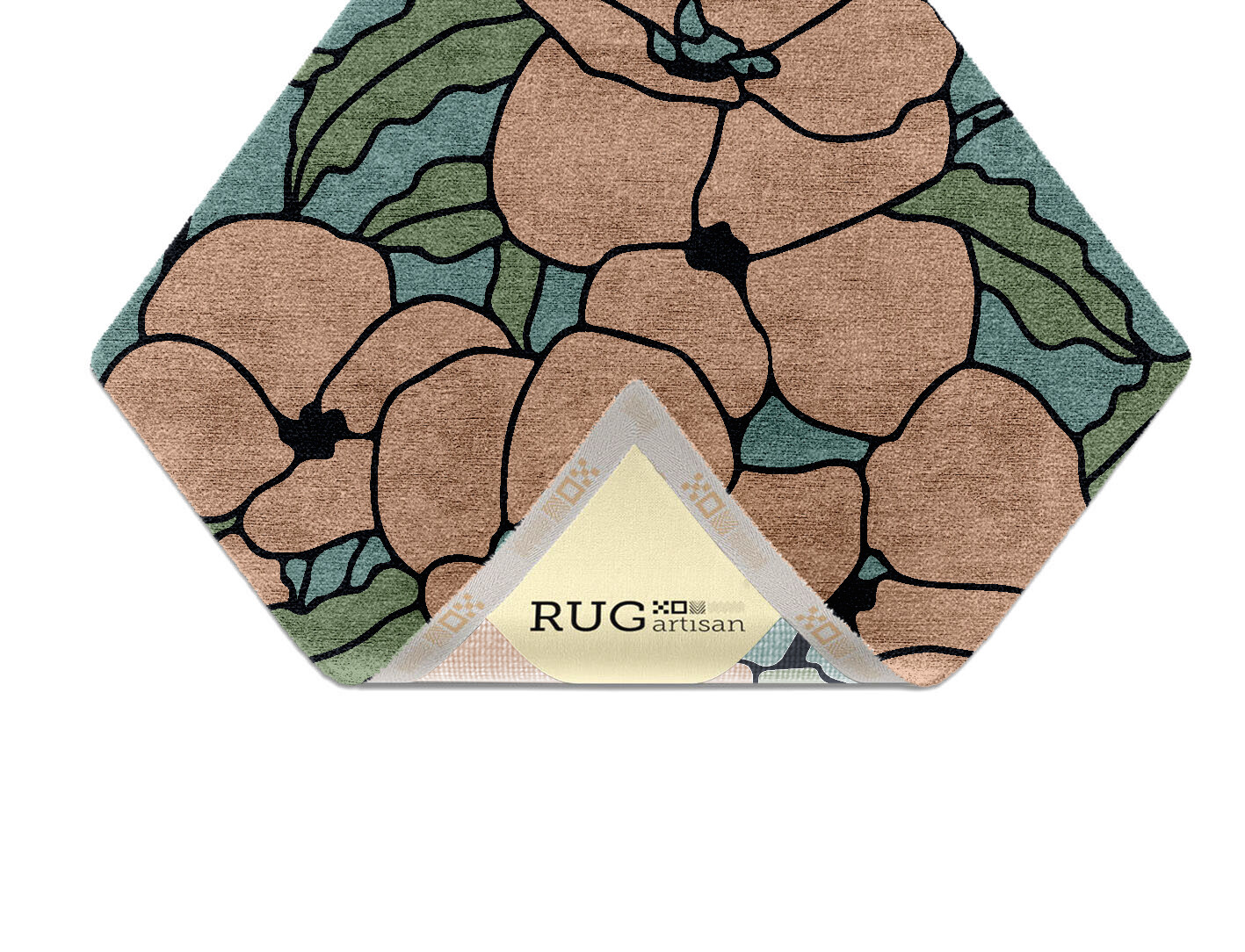 Anemone Field of Flowers Diamond Hand Knotted Bamboo Silk Custom Rug by Rug Artisan