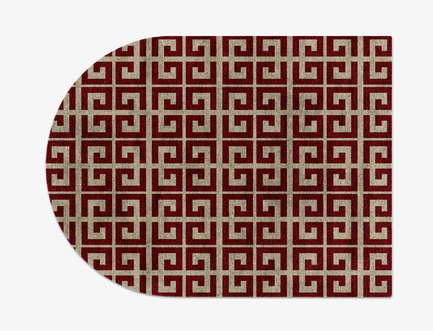 Angus Geometric Arch Hand Knotted Bamboo Silk Custom Rug by Rug Artisan