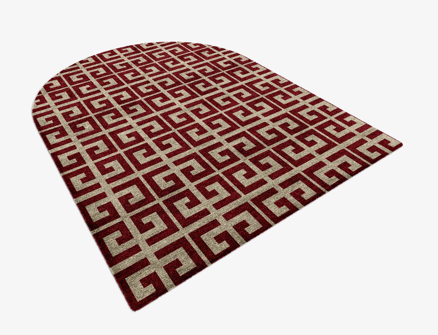 Angus Geometric Arch Hand Knotted Bamboo Silk Custom Rug by Rug Artisan