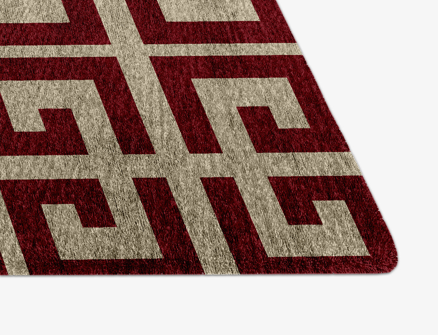 Angus Geometric Arch Hand Knotted Bamboo Silk Custom Rug by Rug Artisan
