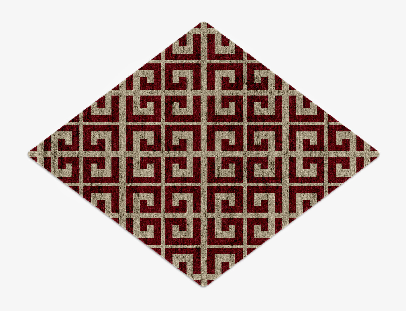 Angus Geometric Diamond Hand Knotted Bamboo Silk Custom Rug by Rug Artisan