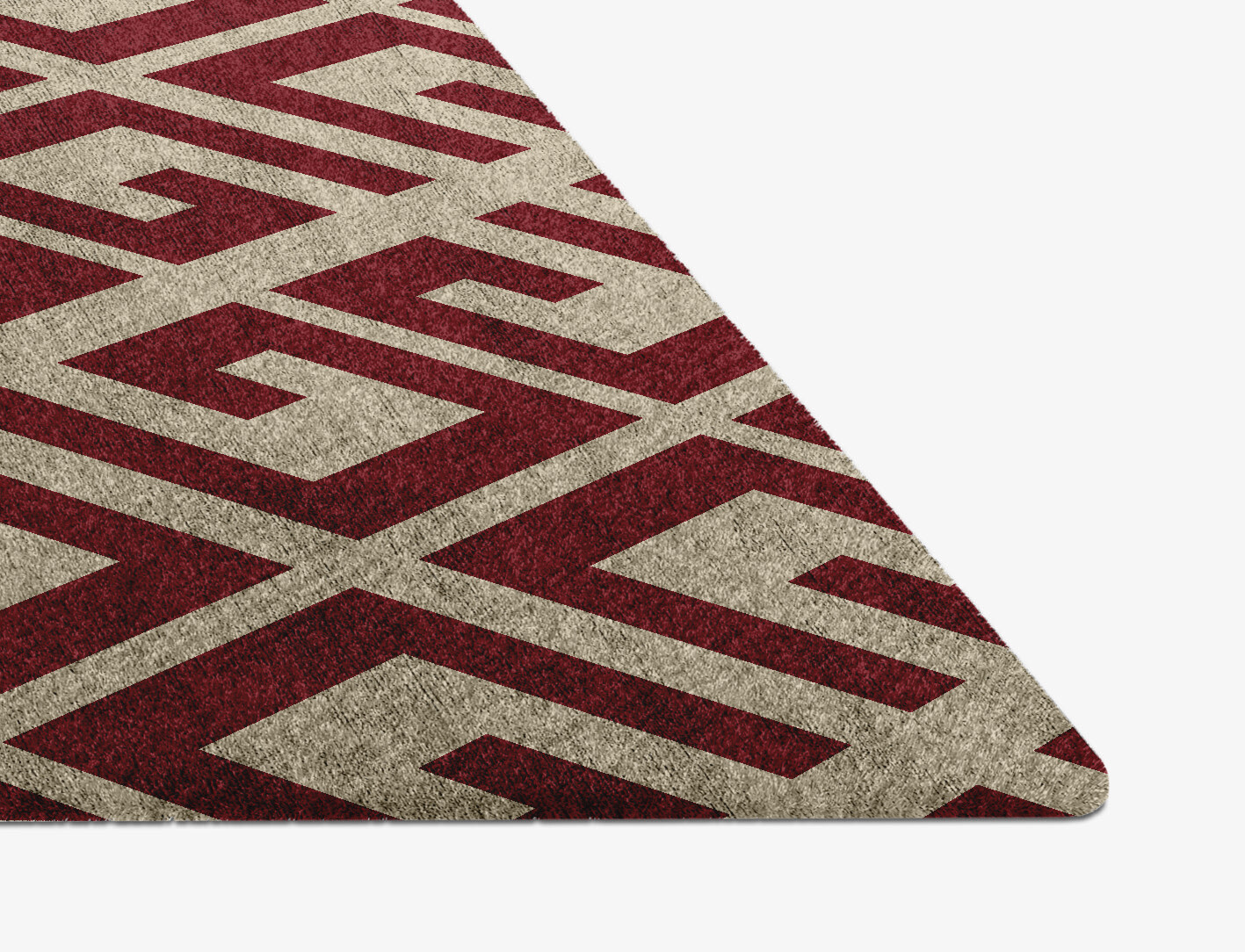 Angus Geometric Diamond Hand Knotted Bamboo Silk Custom Rug by Rug Artisan