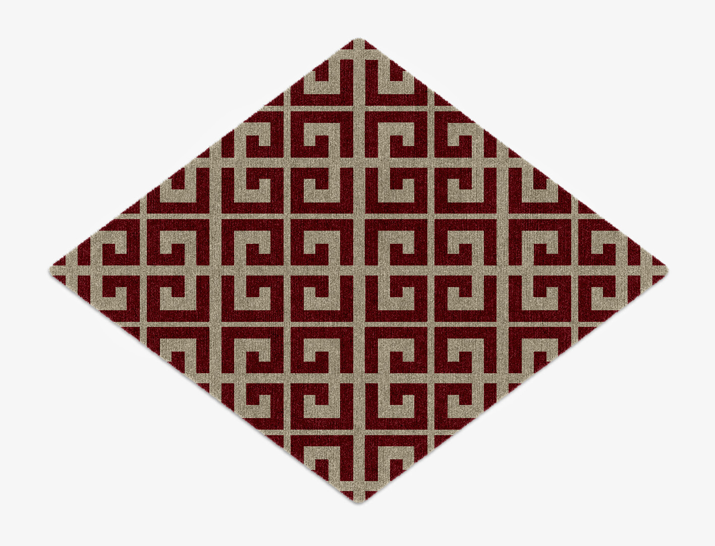 Angus Geometric Diamond Hand Knotted Tibetan Wool Custom Rug by Rug Artisan