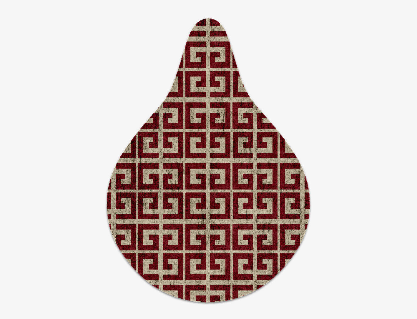 Angus Geometric Drop Hand Knotted Bamboo Silk Custom Rug by Rug Artisan