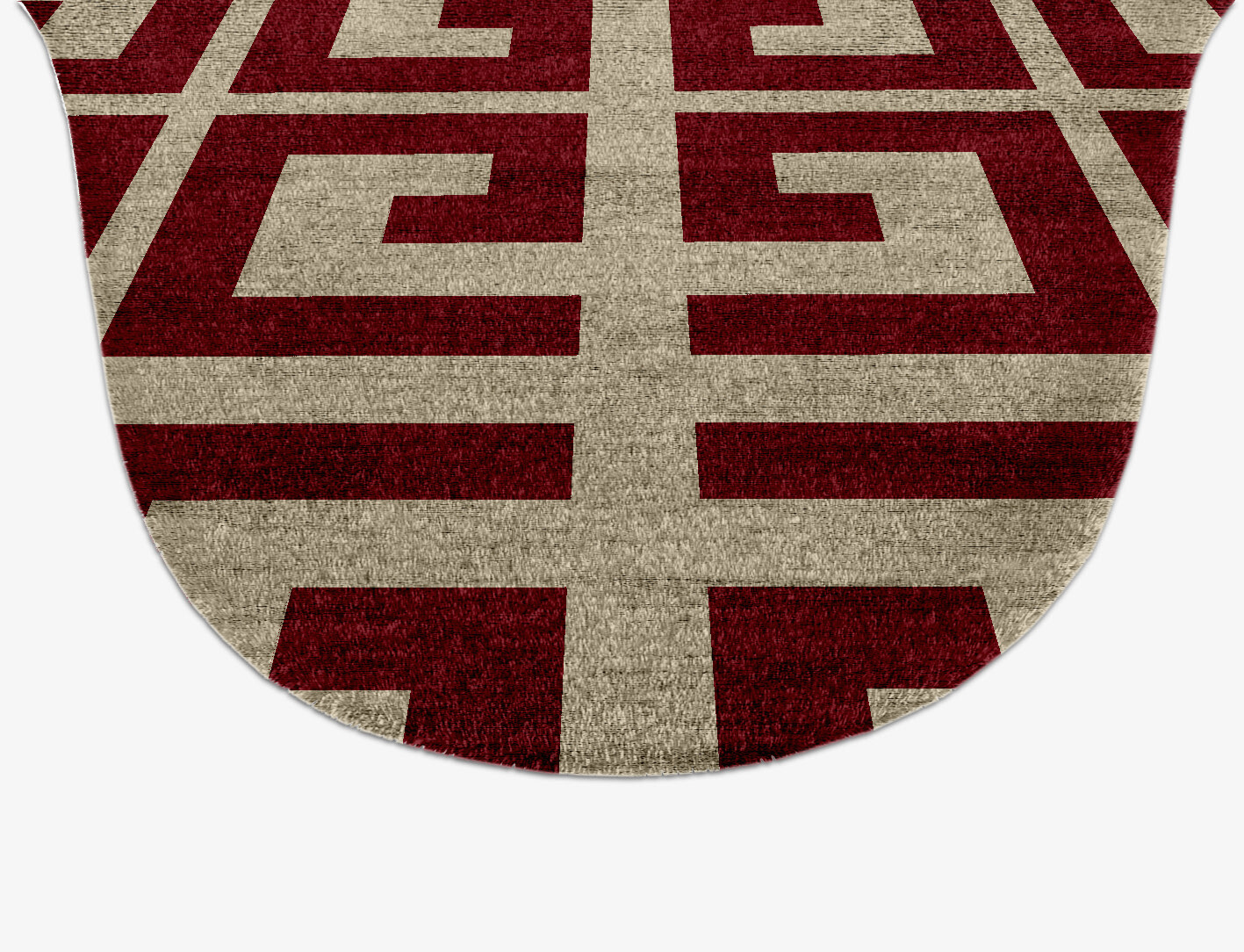 Angus Geometric Drop Hand Knotted Bamboo Silk Custom Rug by Rug Artisan