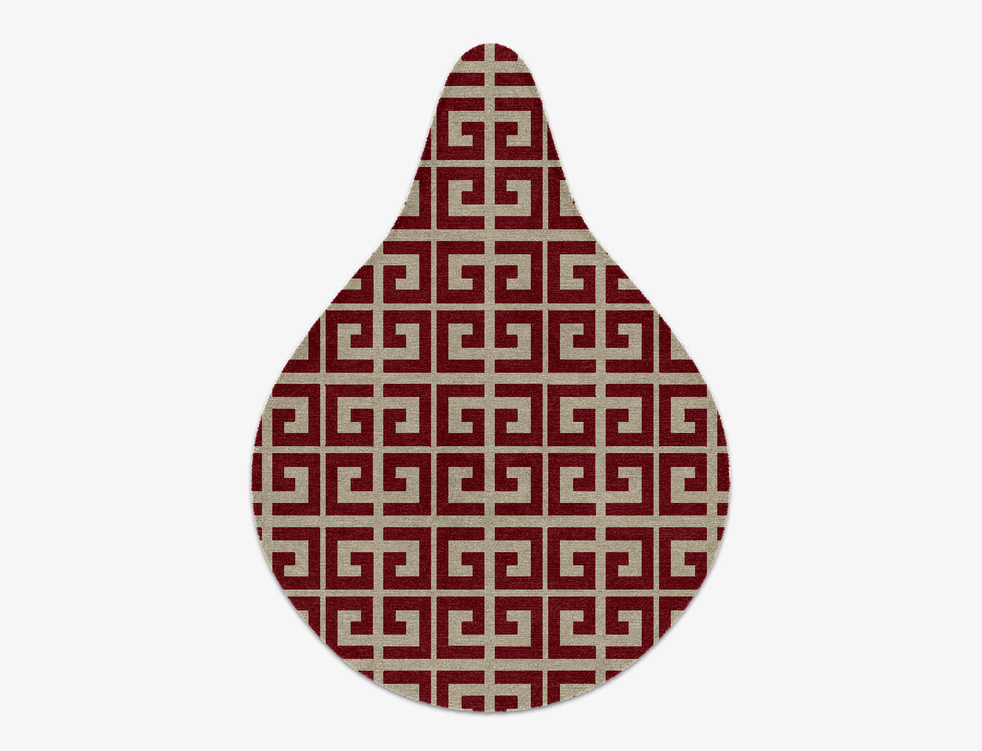 Angus Geometric Drop Hand Knotted Tibetan Wool Custom Rug by Rug Artisan