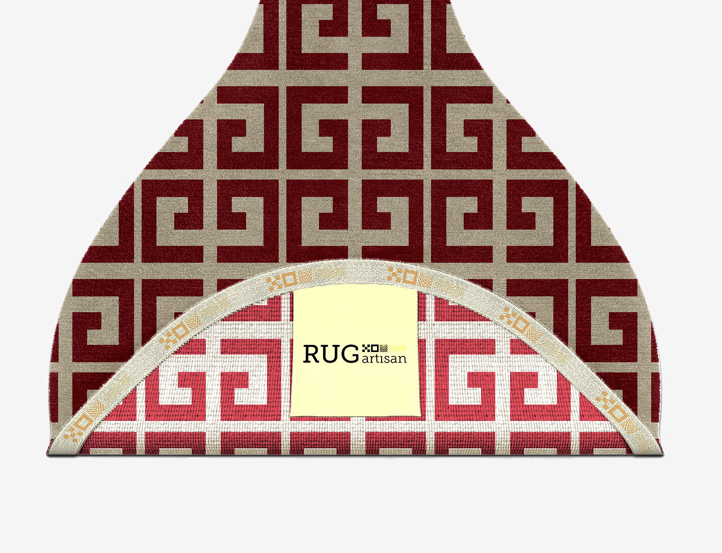 Angus Geometric Drop Hand Knotted Tibetan Wool Custom Rug by Rug Artisan