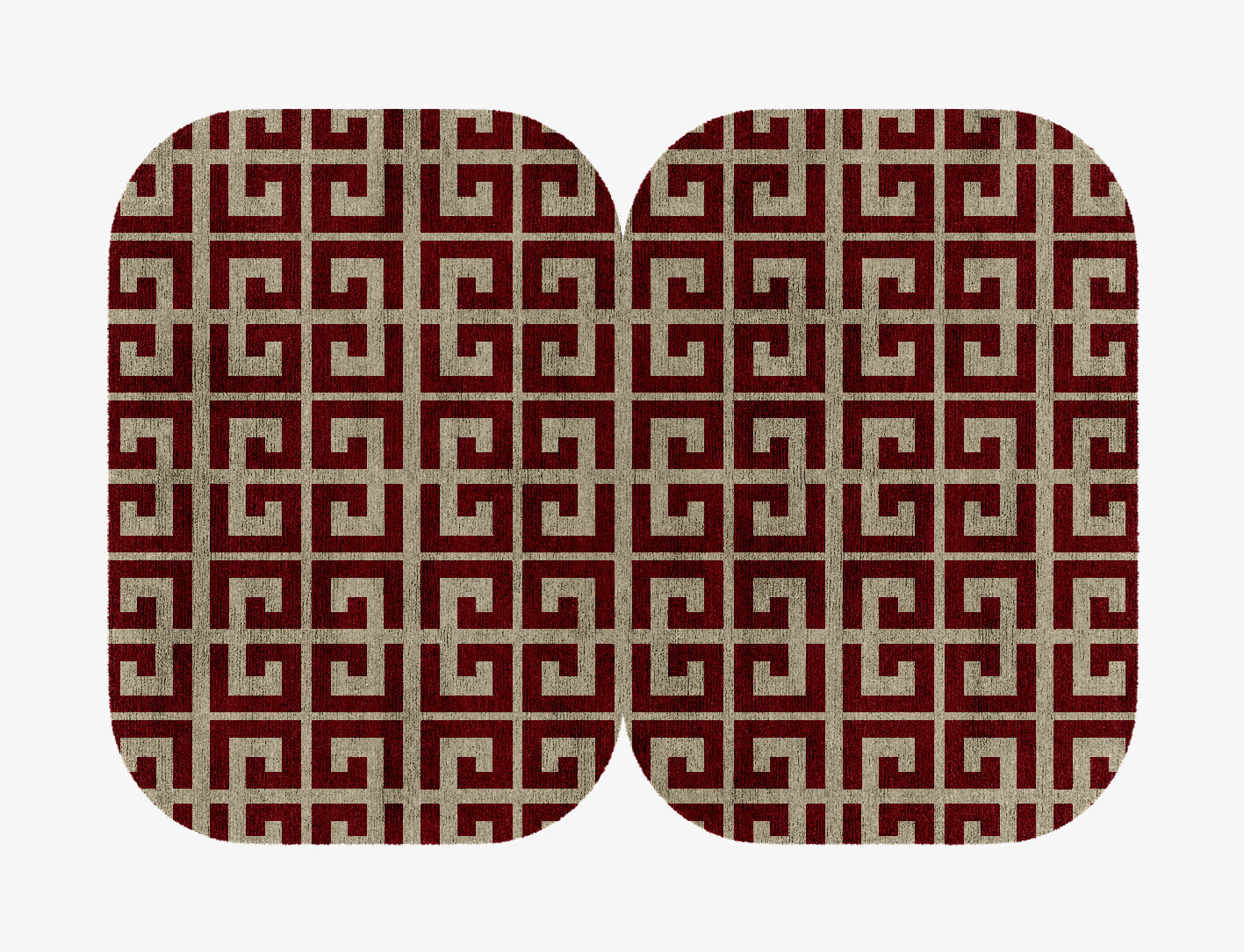 Angus Geometric Eight Hand Knotted Bamboo Silk Custom Rug by Rug Artisan