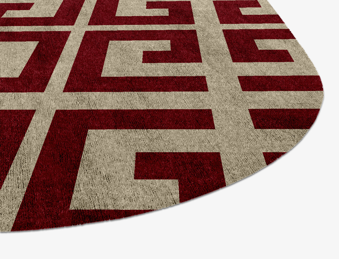 Angus Geometric Eight Hand Knotted Bamboo Silk Custom Rug by Rug Artisan