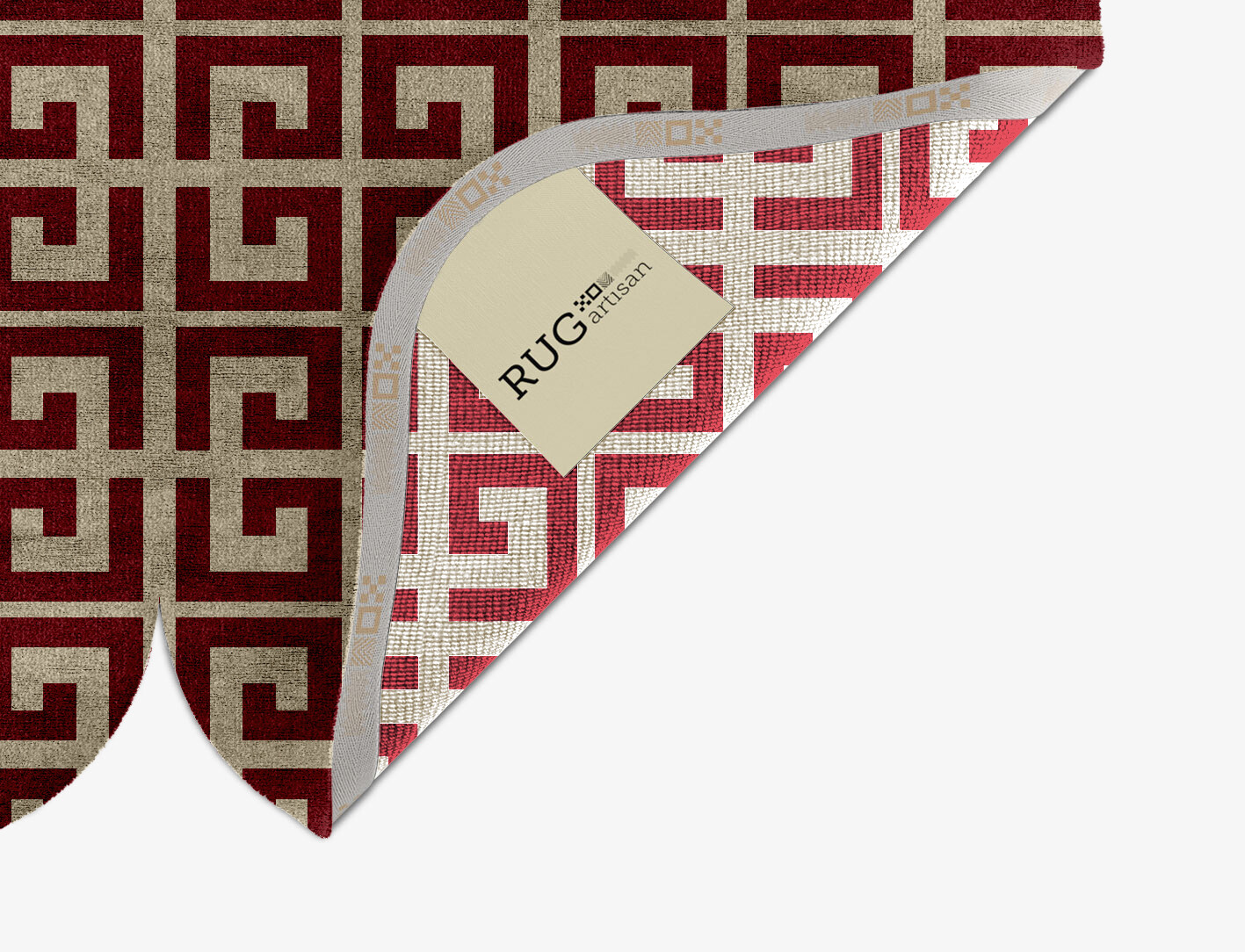 Angus Geometric Eight Hand Knotted Bamboo Silk Custom Rug by Rug Artisan