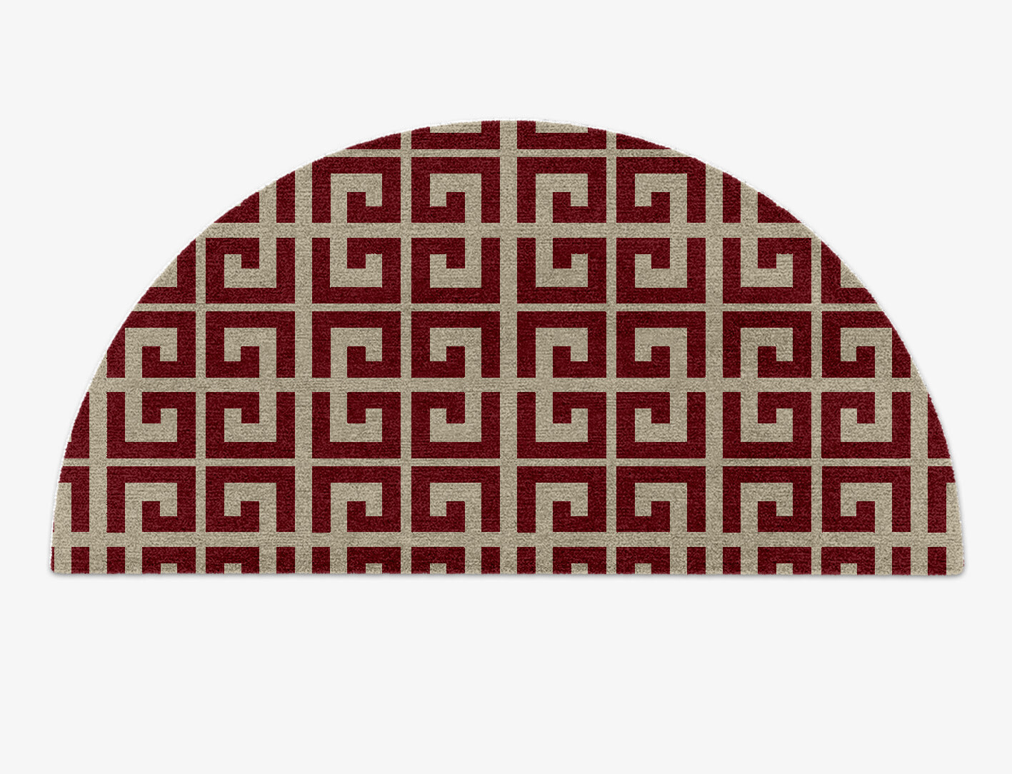 Angus Geometric Halfmoon Hand Knotted Tibetan Wool Custom Rug by Rug Artisan