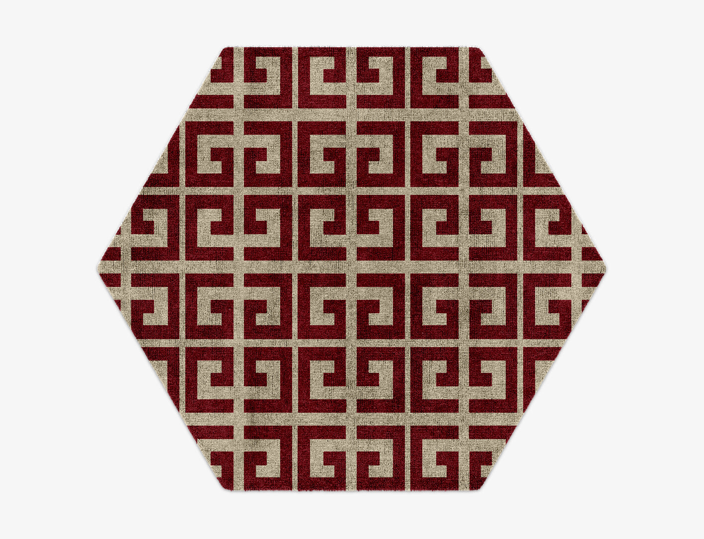 Angus Geometric Hexagon Hand Knotted Bamboo Silk Custom Rug by Rug Artisan