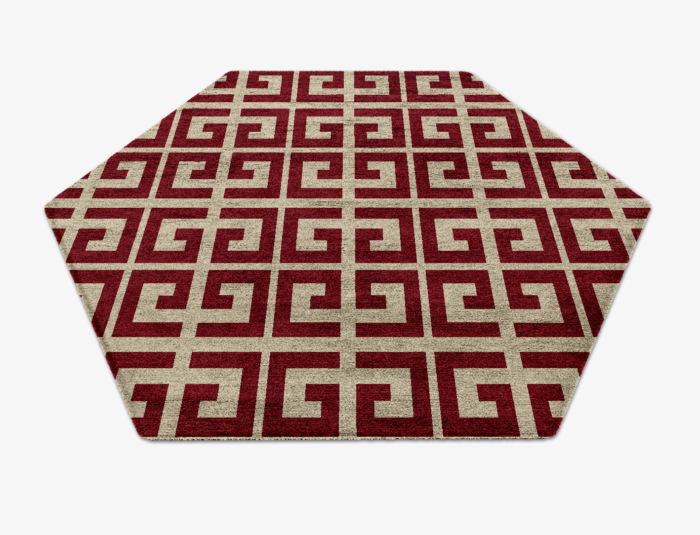 Angus Geometric Hexagon Hand Knotted Bamboo Silk Custom Rug by Rug Artisan
