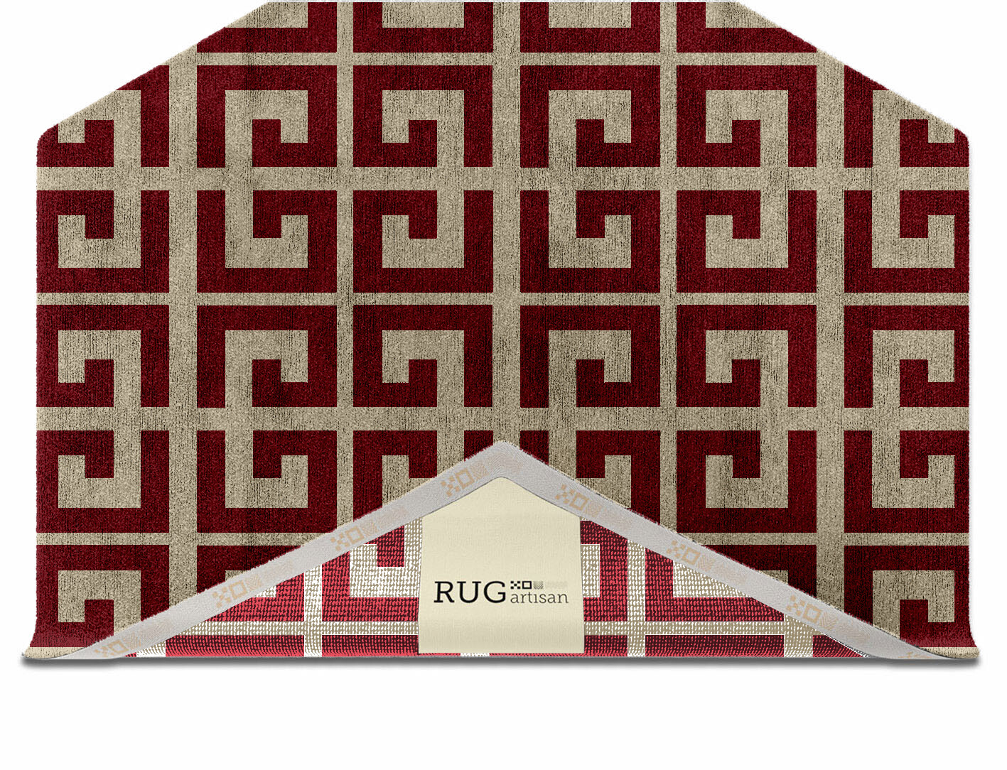 Angus Geometric Hexagon Hand Knotted Bamboo Silk Custom Rug by Rug Artisan