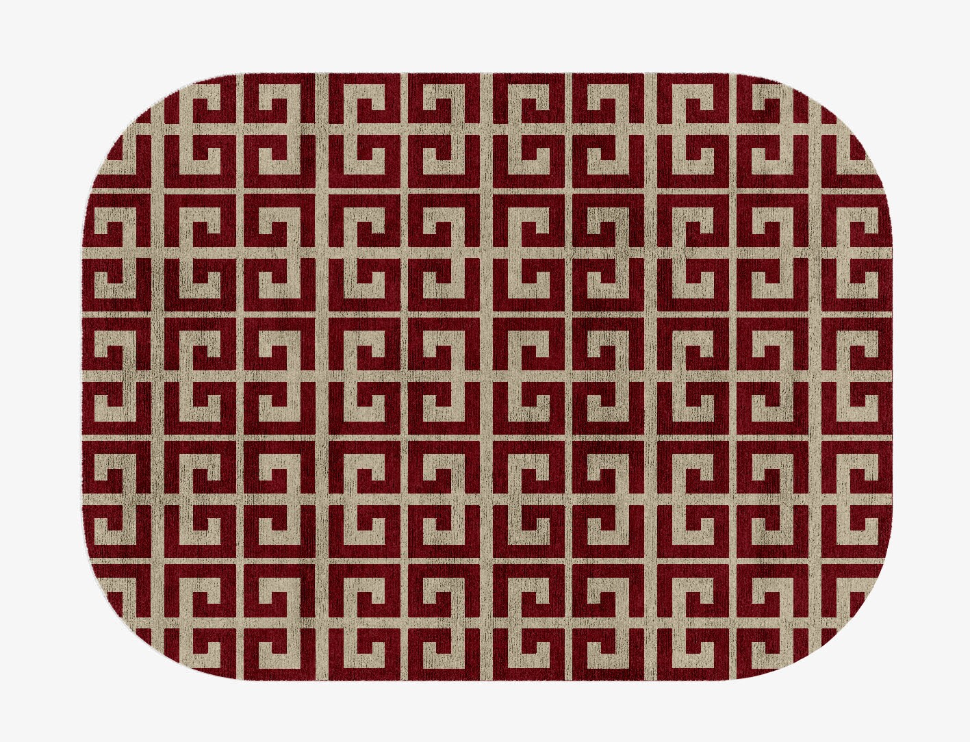 Angus Geometric Oblong Hand Knotted Bamboo Silk Custom Rug by Rug Artisan