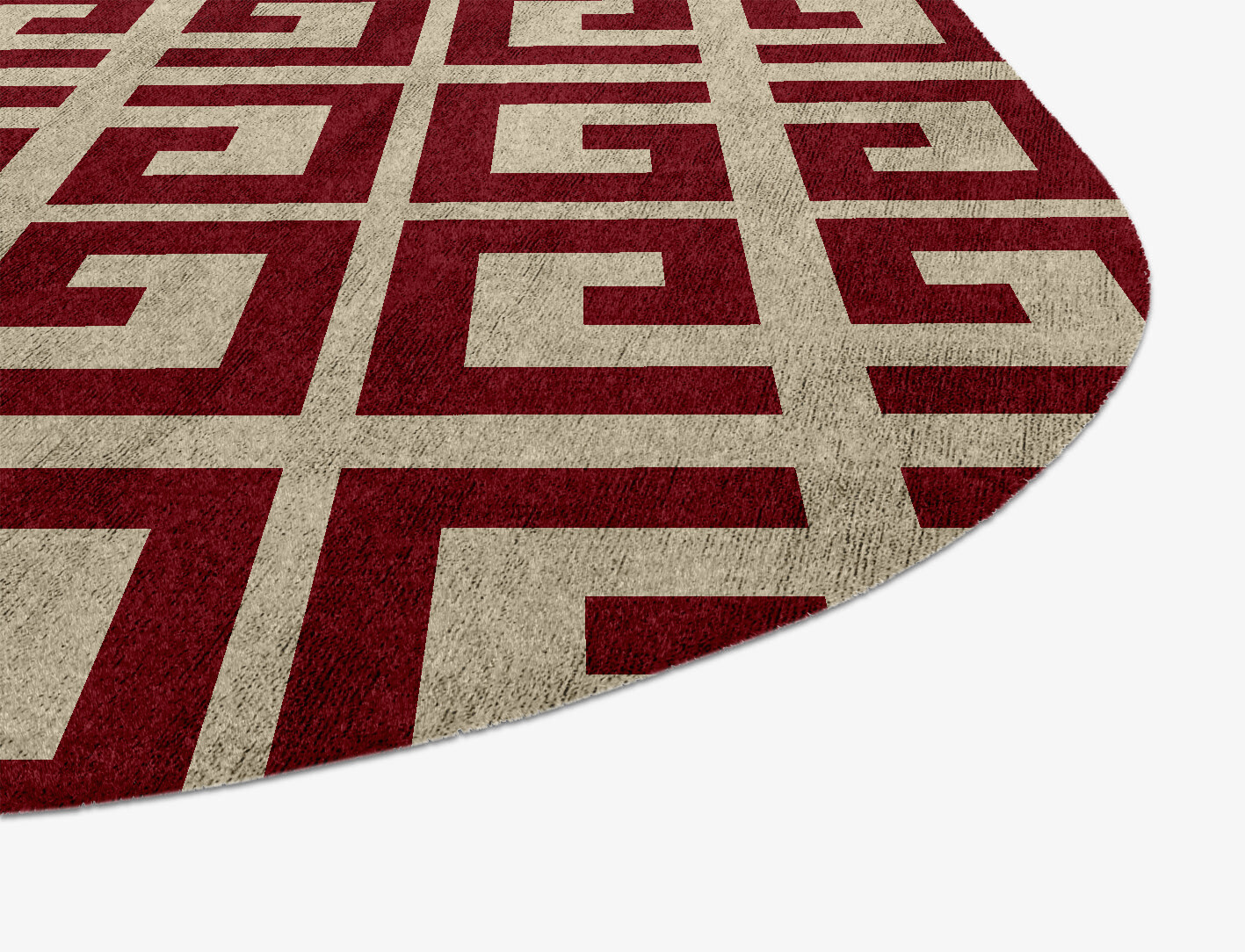 Angus Geometric Oblong Hand Knotted Bamboo Silk Custom Rug by Rug Artisan