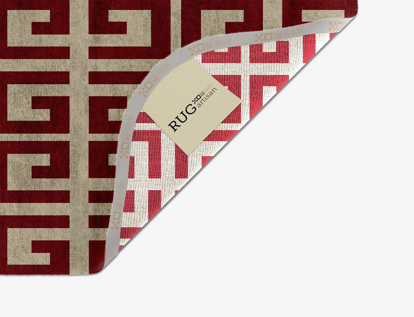 Angus Geometric Oblong Hand Knotted Bamboo Silk Custom Rug by Rug Artisan