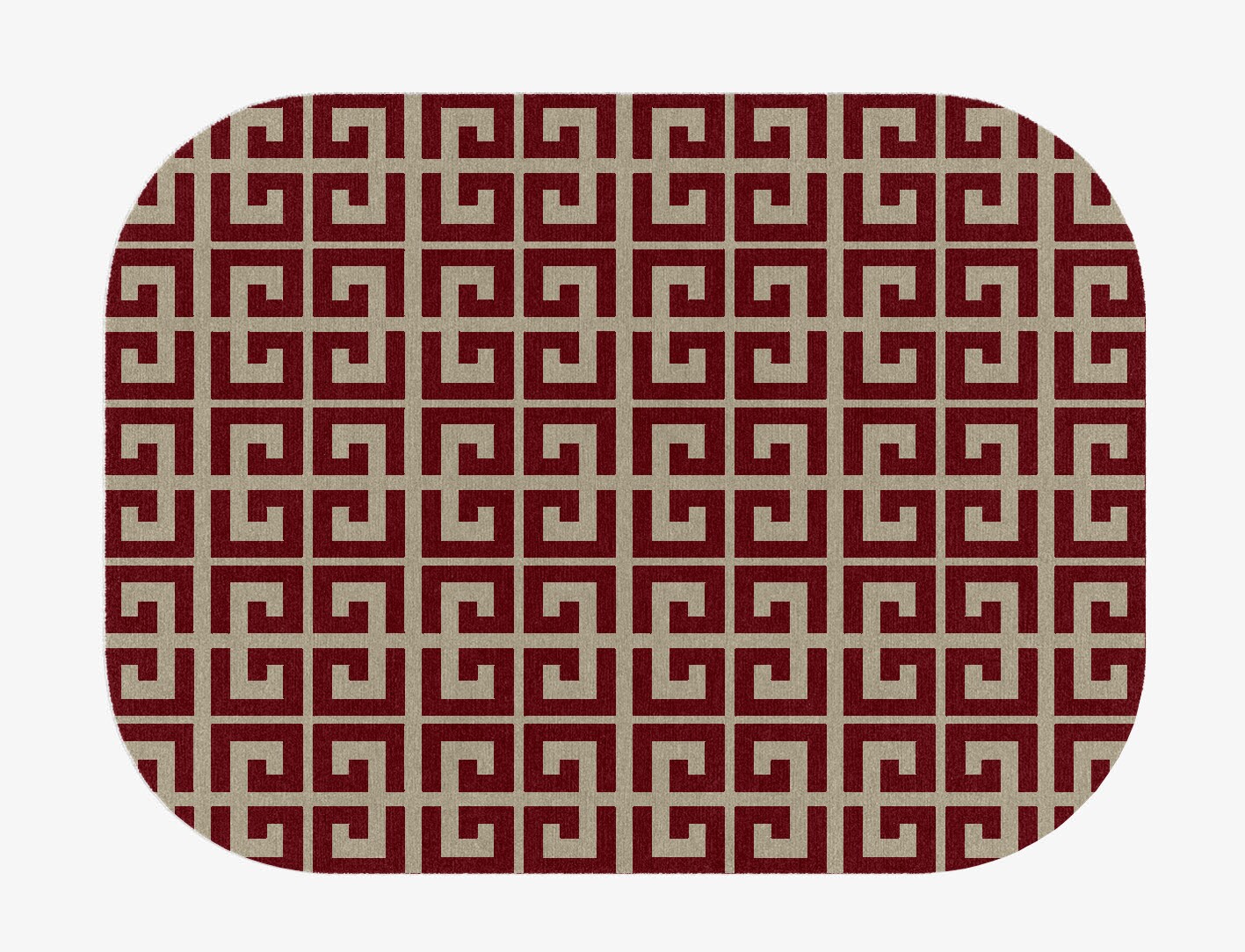 Angus Geometric Oblong Hand Knotted Tibetan Wool Custom Rug by Rug Artisan