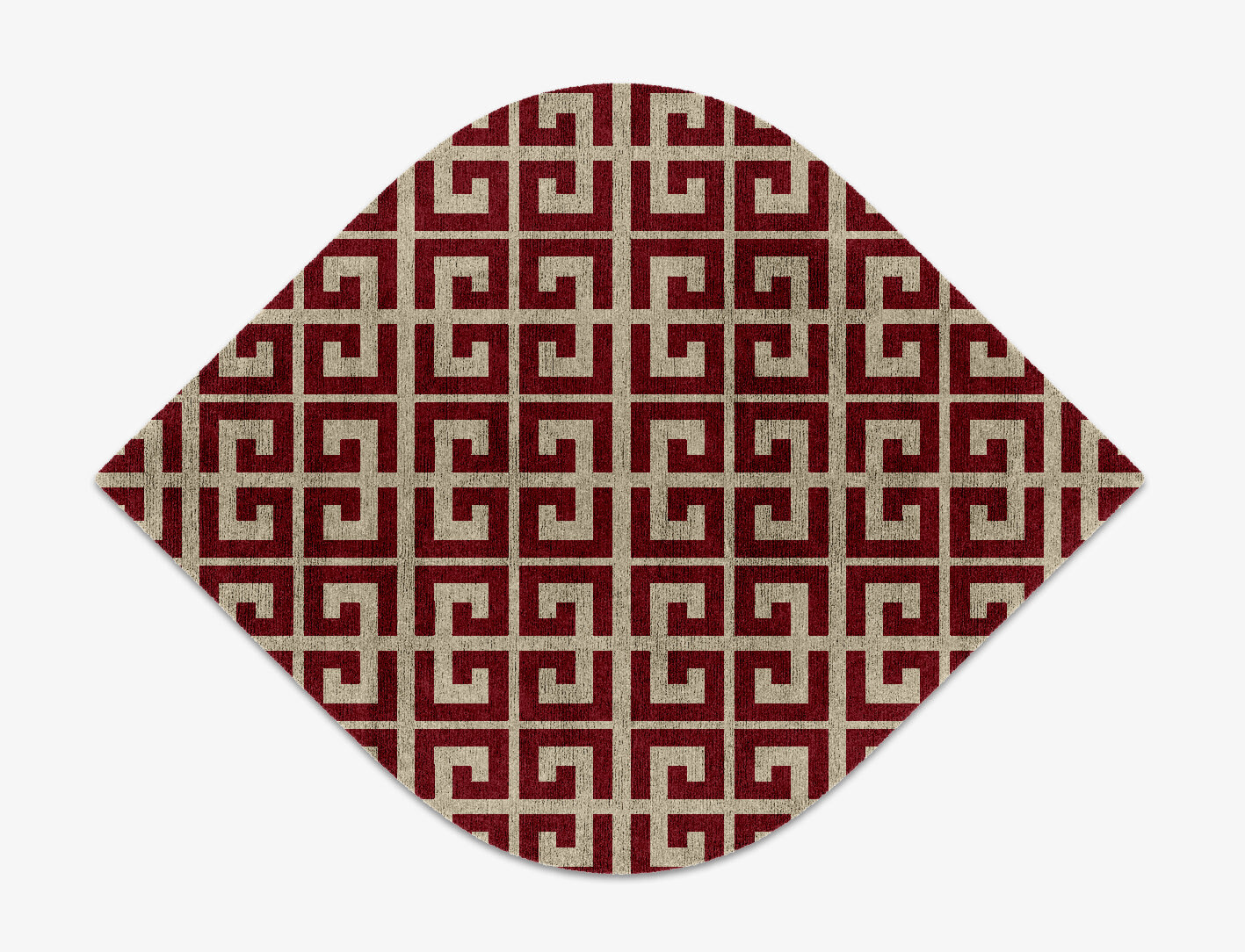 Angus Geometric Ogee Hand Knotted Bamboo Silk Custom Rug by Rug Artisan