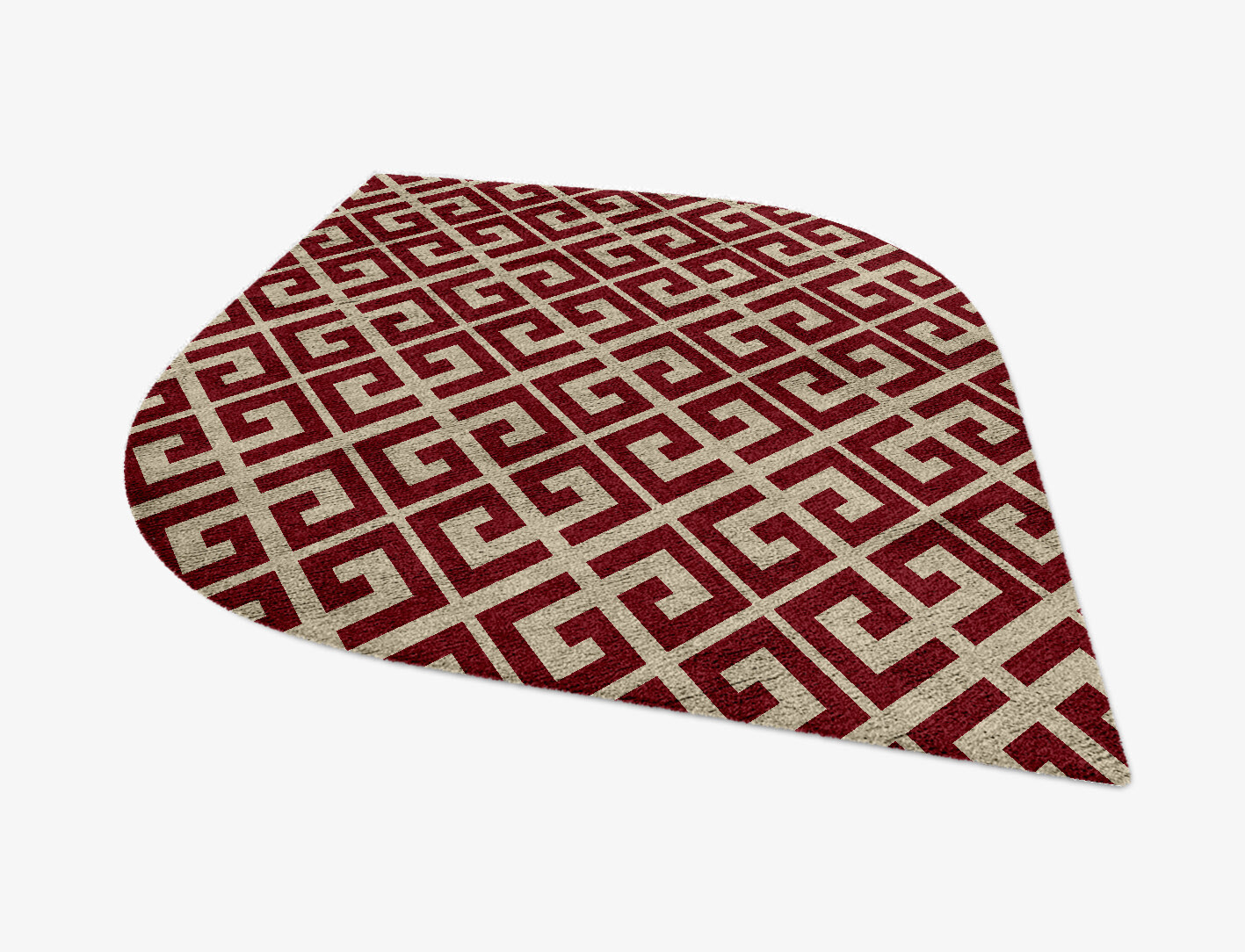 Angus Geometric Ogee Hand Knotted Bamboo Silk Custom Rug by Rug Artisan