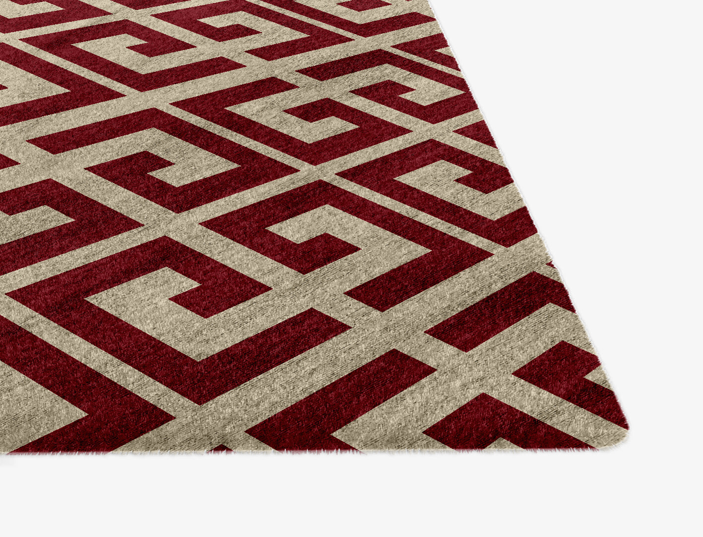 Angus Geometric Ogee Hand Knotted Bamboo Silk Custom Rug by Rug Artisan
