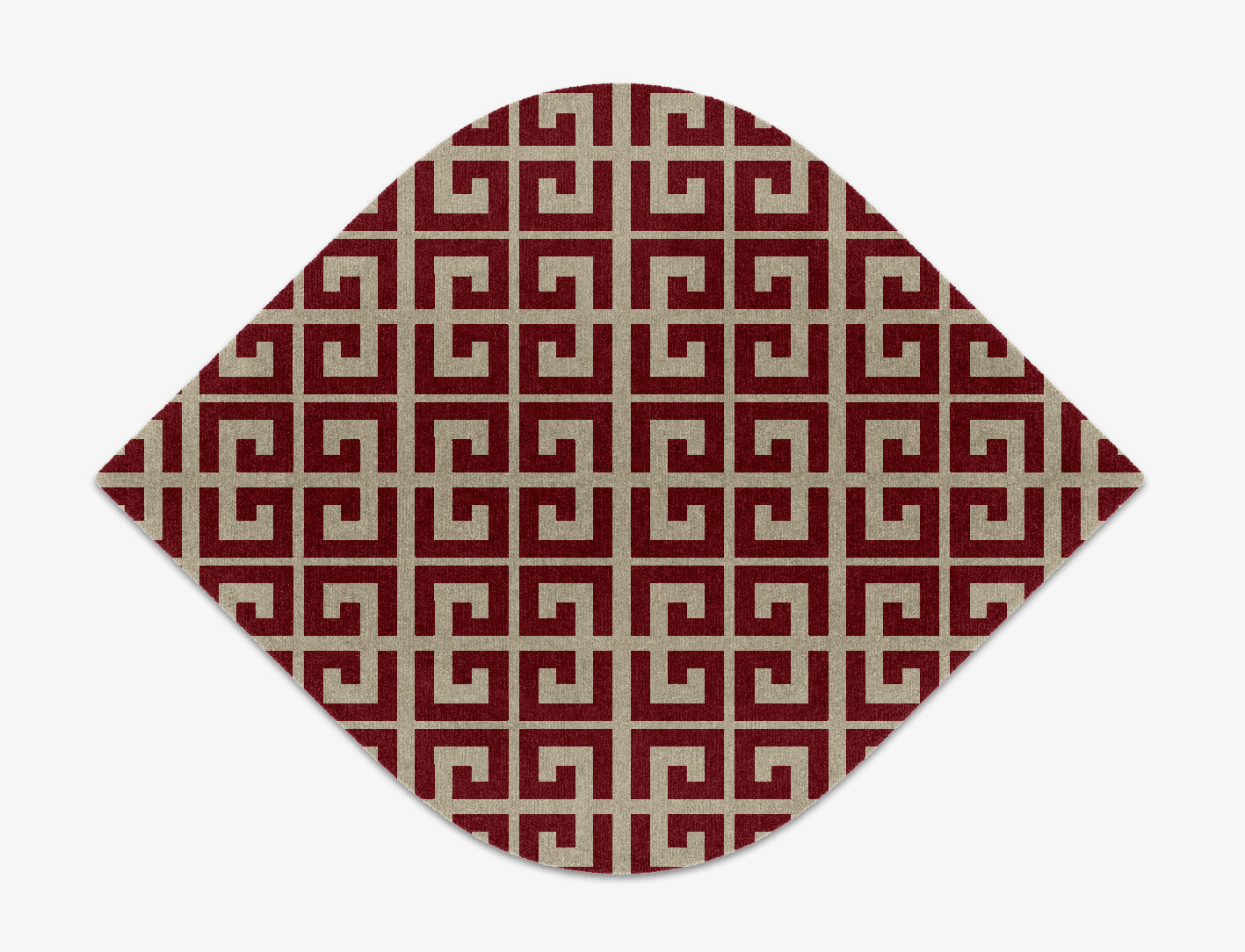 Angus Geometric Ogee Hand Knotted Tibetan Wool Custom Rug by Rug Artisan