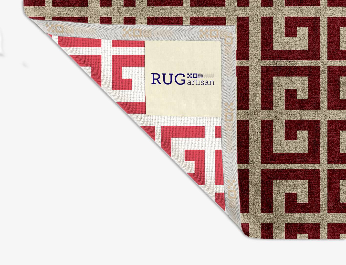 Angus Modern Geometrics Square Hand Knotted Bamboo Silk Custom Rug by Rug Artisan