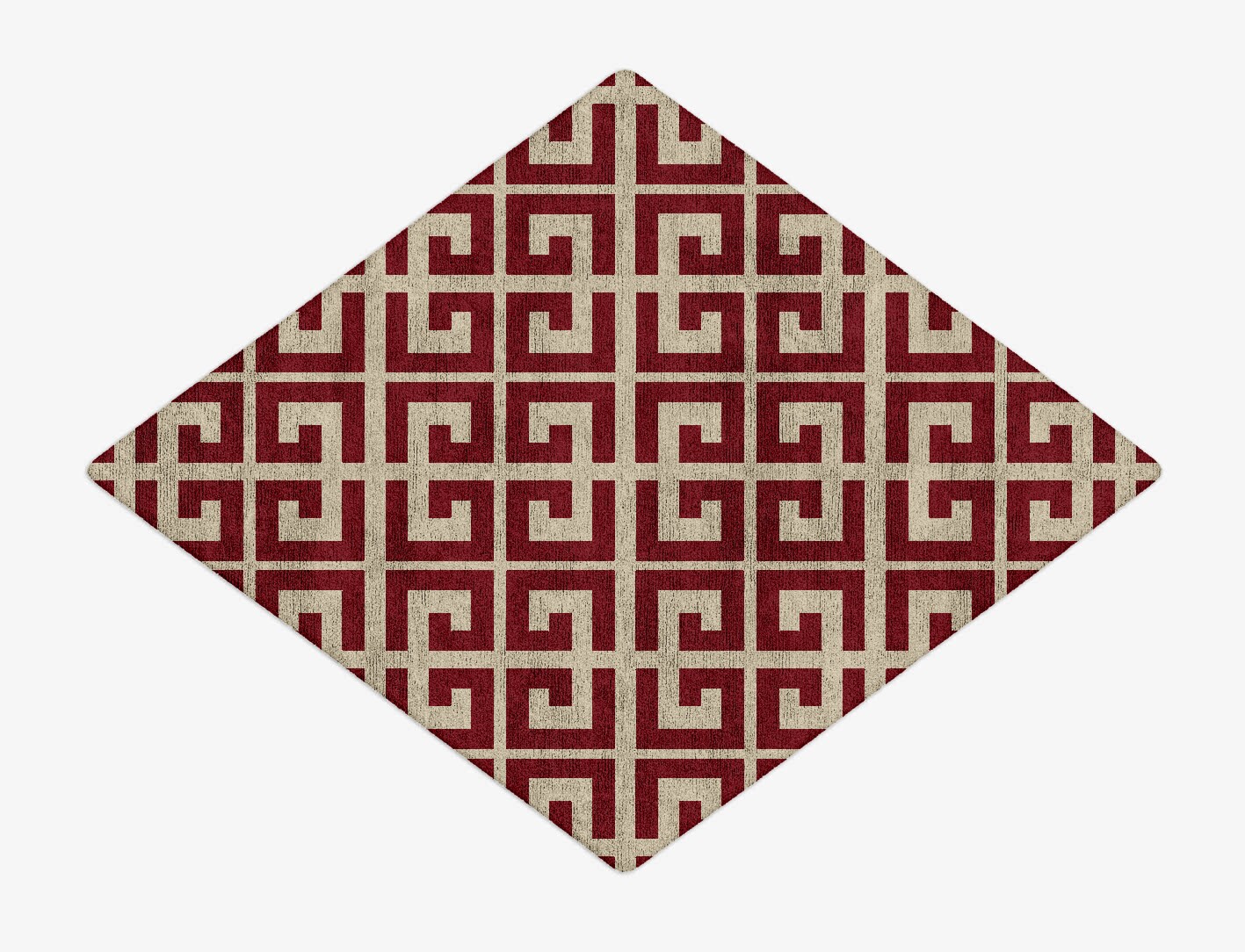 Angus Geometric Diamond Hand Tufted Bamboo Silk Custom Rug by Rug Artisan